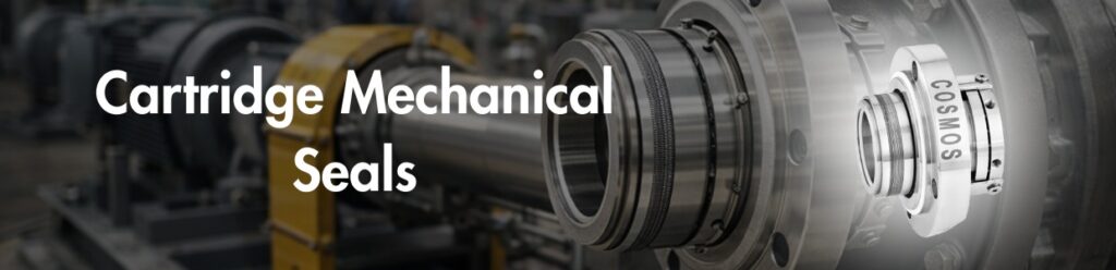 Cartridge mechanical seal installed on industrial centrifugal pump shaft | Cosmos Seals