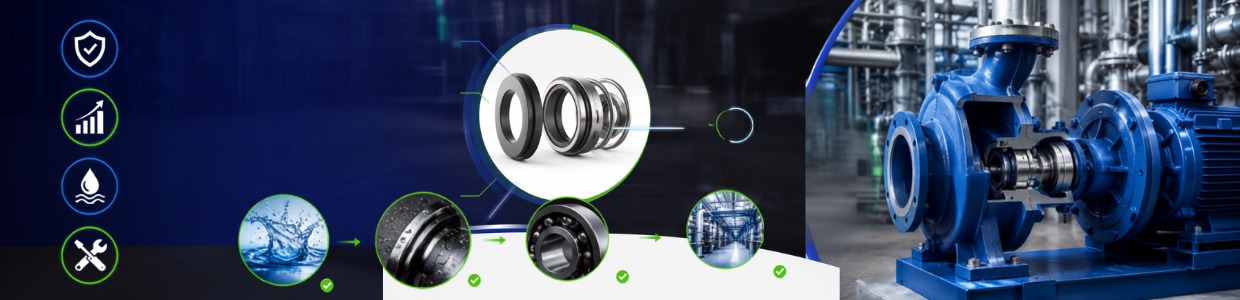 Industrial mechanical seal assembly with pump system illustrating sealing components, equipment reliability, reduced downtime, and high-performance mechanical seal solutions for industrial applications | Cosmos Seals